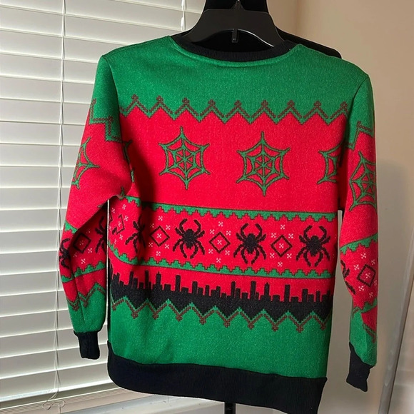 Marvel Spiderman Christmas Sweater Size L - Picture 2 of 5